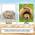 thumbnail image 5 of Yirtree Hanging Coconut Bird House ,Natural Coconut Fiber Shell Bird Nest for Parrot Parakeet Lovebird Finch Canary,Coconut Hide Bird Swing Toys for Hamster,Bird Cage Accessories, 5 of 8