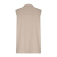 thumbnail image 5 of TrendOFT Womens Linen Vests Loose V Neck Sleeveless Pocket Button Casual Lightweight Summer Tops Beige L, 5 of 5