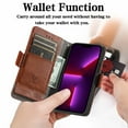 thumbnail image 2 of Case for Motorola Moto G Play 4G 2024 with RFID Blocking Credit Card Holder, Premium PU Leather Retro Magnetic Clasp Flip Folio Case Wallet Pocket Kickstand Shockproof TPU Interior Case, Darkbrown, 2 of 10
