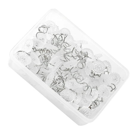 

100pcs Sofa Spiral Nail Stainless Steel Transparent Bed Skirt Fixed Tack