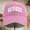 thumbnail image 3 of Women's Vintage Washed Denim Baseball Cap - Printed, Foldable - Polyester - One Size Fits Most for Outdoor/Sun Protection, 3 of 3