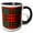 Black/White, variant on 3drose, Image of Ross Clan Kilt Scottish Tartan Plaid Pattern, 11oz Two-tone Green Mug