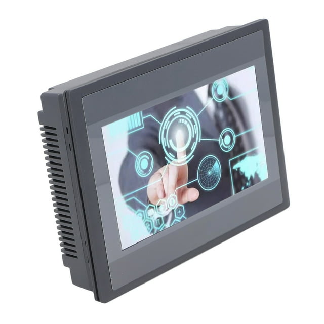 HMI Display Panel, PLC Touch Screen 38.4KB Download Speed DC24V 1A 12 Inputs 8 Outputs for Factory