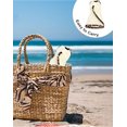 thumbnail image 4 of CARRIE Sombreros de sol con protección UV de ala ancha para mujer con ribete de leopardo, sombrero de visera de playa enrollable de paja UPF 50+, 4 of 4
