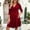 #0385-Wine, variant on Maternity 3/4 Sleeve V Neck Baby Shower Dress Party Tunic Knee Photography Gown for Photoshoot