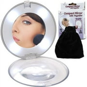 Compact Mirror With Magnifier And 4 Led