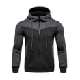 thumbnail image 5 of LEKWK Tracksuit Men Color Block Athletic 2 Piece Sweatsuit Sport Activewear Zip Up Hooded Jacket and Joggers Matching Outfits for Running Workout, 5 of 5