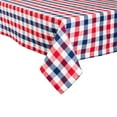 thumbnail image 5 of CC Home Furnishings Checkered Rectangular Cotton Tablecloth - 84" - Red, White and Blue, 5 of 6
