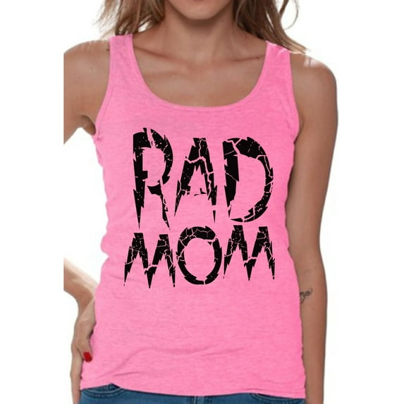 Awkward Styles Women's Rad Mom Graphic Tank Tops Vintage Raddest Mom