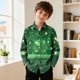 thumbnail image 5 of Blusa y camisa de manga larga con cuello vuelto para niños, camisa informal de moda para niños y niñas, camisa de manga larga con estampado del Día de San Patricio, camisa de manga larga con cuello vu, 5 of 9