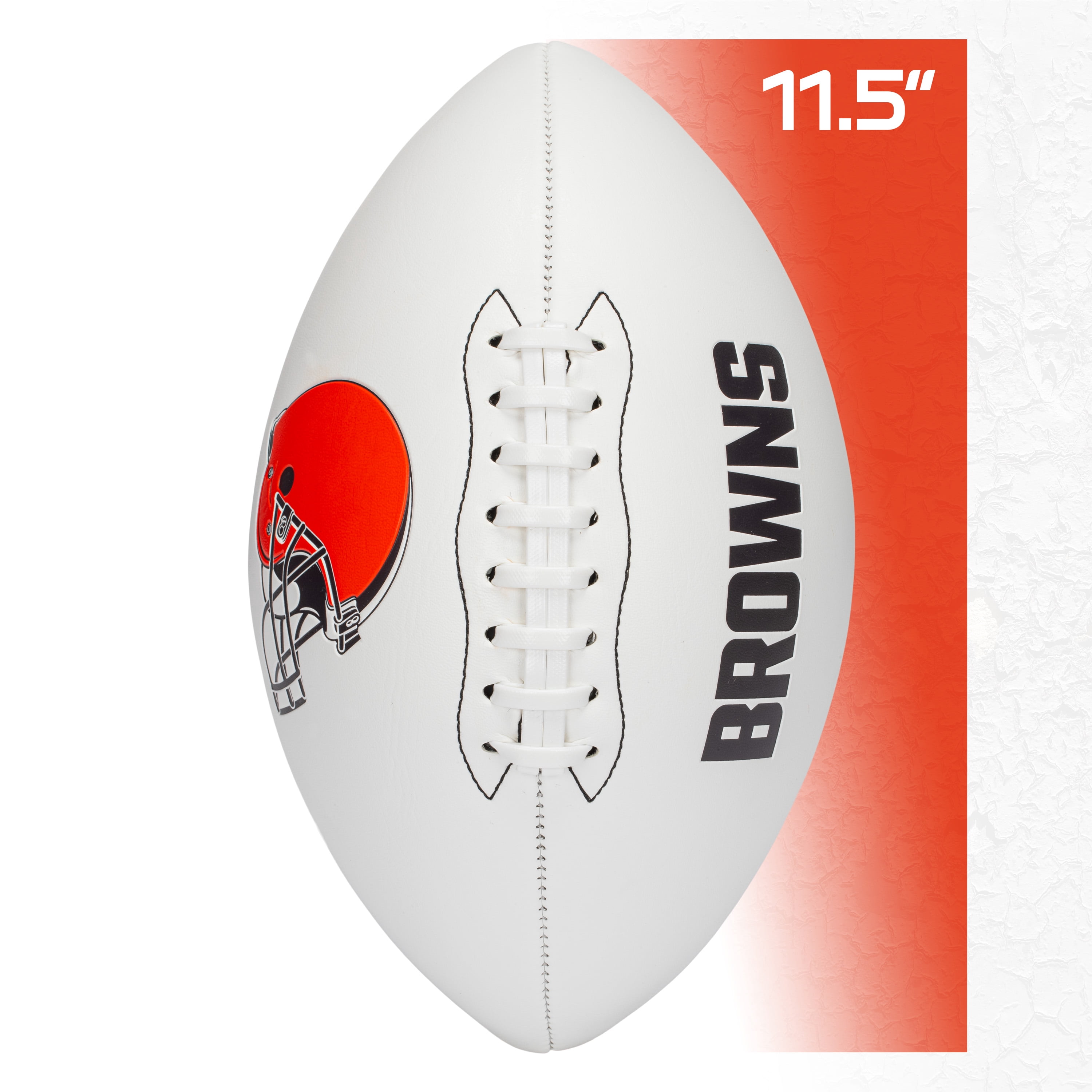 Franklin Sports NFL Cleveland Browns Autograph Football - Official Size White Panel Souvenir Football for Autographs + Signatures - NFL Team Fan Shop Memorabilia Football for Display