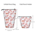 thumbnail image 2 of Xecao Tropical Corals Seahorse Print Telescopic Pencil Bag Pen Holder Pop Up Stationery Case Stand-up Retractable Transformer Bag Standing Organizer, 2 of 6