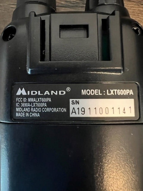 Midland - LXT600VP4 - Two Way Radio - Pair of LXT600 FRS Radios with Headset - Walkie Talkie 2 Pack - NOAA Weather Alert with Weather Scan Technology Midland LXT600VP4 Two-Way Radios 2-Pk 30-Mile 36-Channel, Black