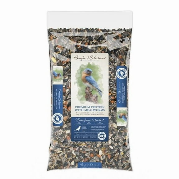 Global Harvest Foods  10 lbs Songbird Selections Chickadee & Nuthatch Wild Bird Food Mealworm