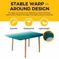 thumbnail image 4 of Teal Ombre Table Cloths for 4 Foot Rectangle Tables, Contemporary Gradient Abstract Art Patio Waterproof Elastic Fitted Tablecloths, Washable Rectangular Table Cover for Camping, 4 of 8