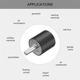thumbnail image 2 of M8 Rubber Studs Shock-Absorber Anti-Vibration Isolator Mounts, Rubber Cylindrical Vibration Isolation Mount, 2 of 5