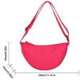 thumbnail image 3 of Bolsas De Hombro Bolsos de hombro para mujer Bolsos cruzados de nailon de media luna Bolsos para niñas (rosa roja) Ehuebsd Para Estrenar, 3 of 9