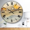 thumbnail image 2 of DesignArt Orange Brown Farm House Large Wall Clock, 2 of 2