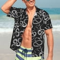 thumbnail image 4 of Uemuo Snake Printed Regular Fit Short Sleeve Casual Hawaiian Shirt for Men,Aloha shirt,Tropical shirt,Floral print shirt,Vacation Beach shirt-Small, 4 of 9