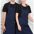 thumbnail image 4 of 2 Pieces Aprons for Women Men, Halter Neck Kitchen Aprons, Chef Apron, Antifouling Adjustable Neck Apron with Pockets, 4 of 6