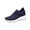 Blue Mesh Knit Walking Shoes, variant on Women's Slip On Sneakers Breathable Mesh Knit Walking Shoes Comfortable Lightweight Running Shoes Wedge Platform Sneakers Black 39