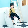 thumbnail image 2 of Orinales y asientos Asiento de orinal suave y móvil, fácil de limpiar, adecuado para asiento de entrenamiento para ir al baño de niño y niña, rosa, 2 of 5