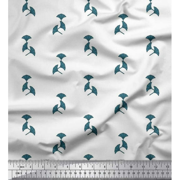 Soimoi Cotton Duck Fabric Artistic Floral Print Sewing Fabric Yard 42 Inch Wide