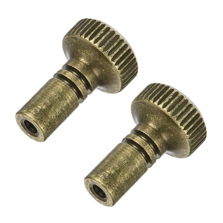 Uxcell 2Pcs Lamp Turn Knob On/Off Lamp Switch Replacement Brass Light Switch Knob Extension, Bronze