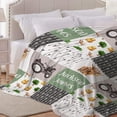 thumbnail image 2 of Custom Name Farm Cow Blanket Personalized Gifts Super Soft Lightweight Flannel Blankets Throw for Kids, Adult, Suitable for Couch, Sofa, Bed, Camping, Travel All Seasons 40"x50" for Kid, 2 of 6