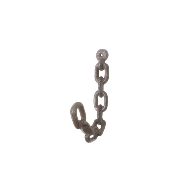 Cast Iron Wall Mounted Decorative Chain Link Hook 7.5