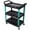 Black+Green, variant on The Sanctuary 3 Tier Rolling Auto Detail Cart with Wheels, 3-Tier, Storage Space, For Indoor Spaces, Black and Green, Made from Plastic