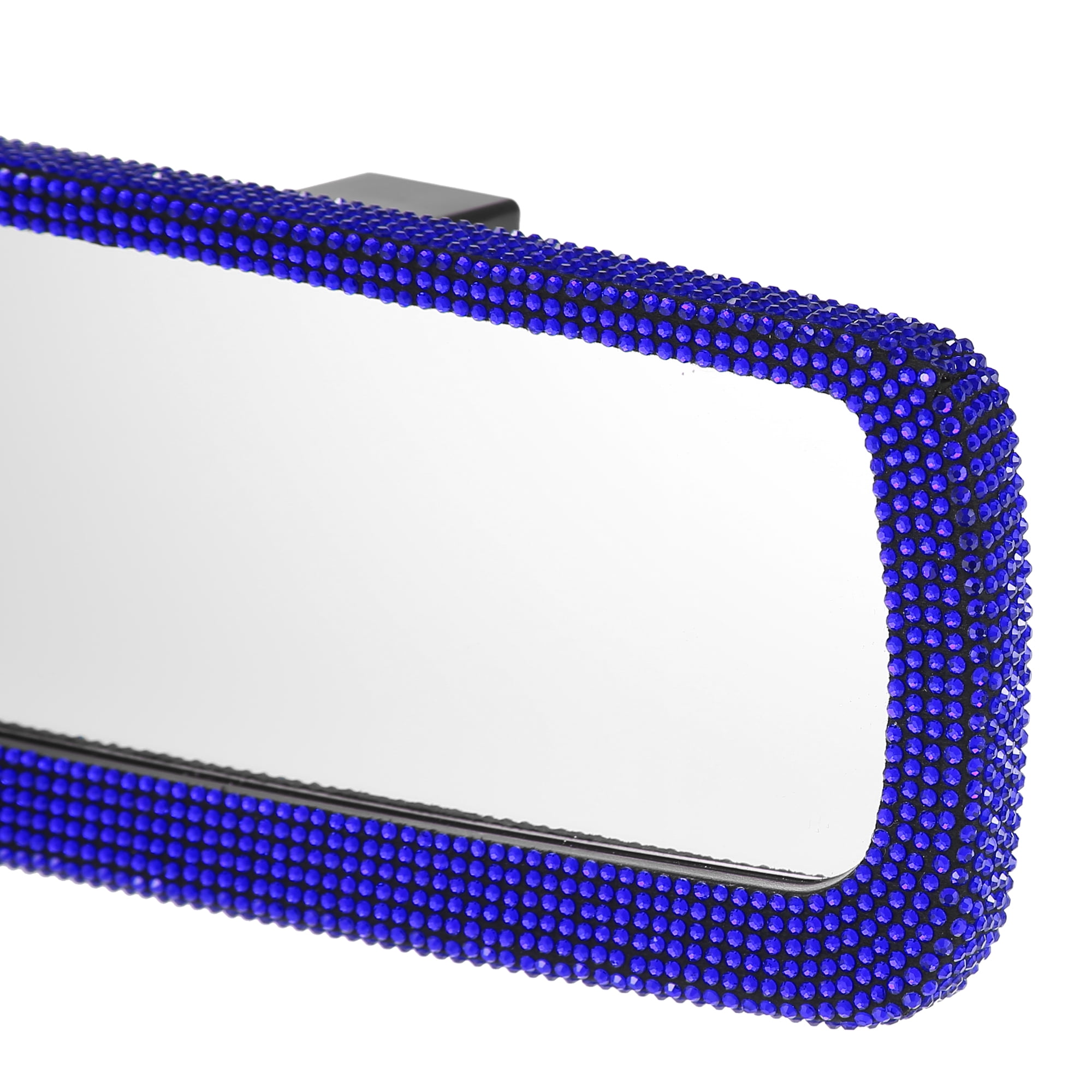 Unique Bargains Faux Crystal Rhinestone Rear View Mirror Accessories Blue
