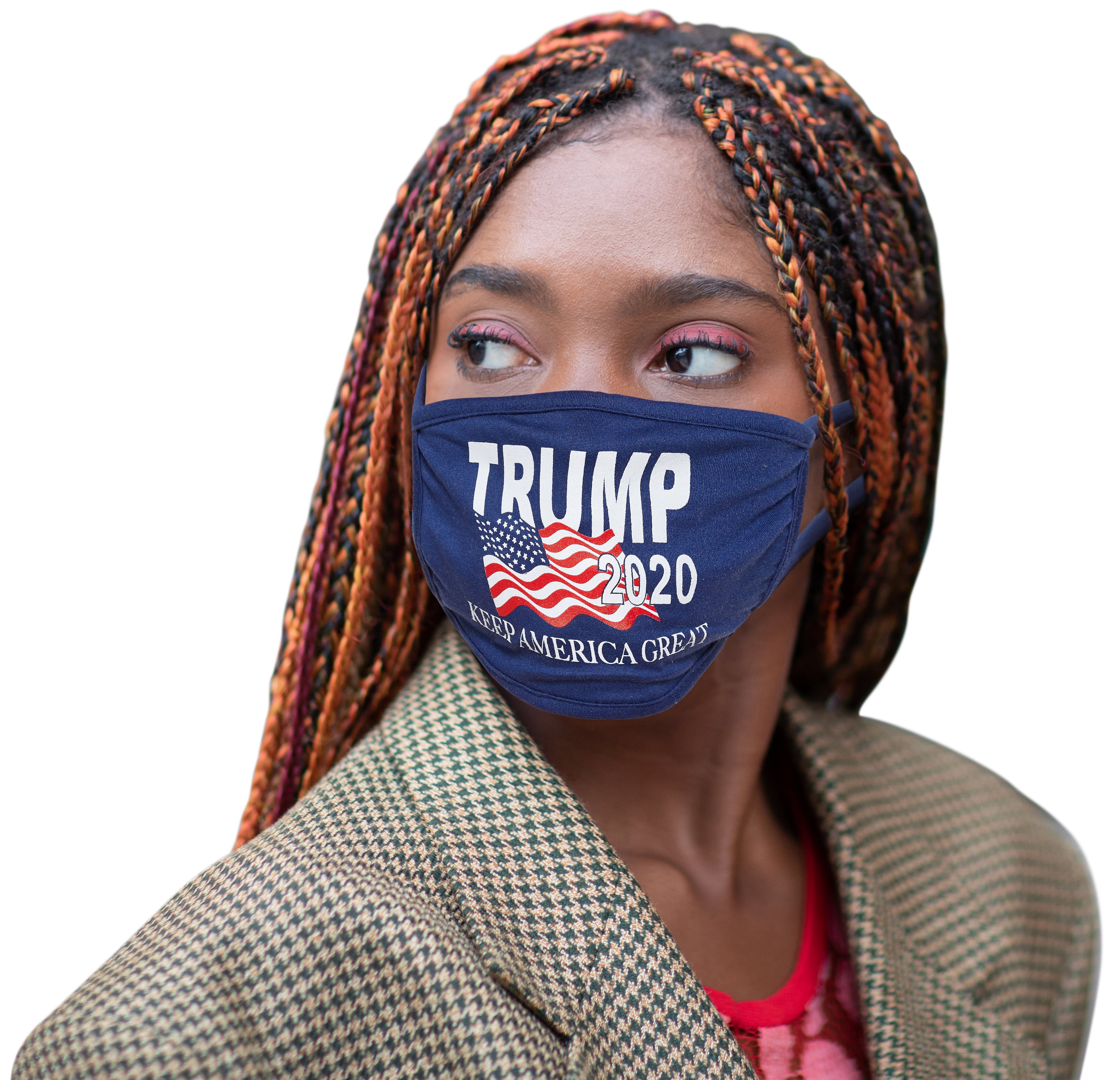 Buy 1 Get 1 Free Trump 2020 Face Mask Bandana MAGA Keep America Great Navy Blue 