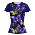 thumbnail image 5 of Pntutb - Blusa de manga corta con estampado digital de mariposa y cuello redondo para mujer Pntutb Pntutb-8340, 5 of 5