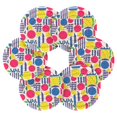thumbnail image 7 of Yayeee 6 PCS Drink Coasters with Holder Set Woven Absorbent Round Tabletop Hot Pad, Red Retro Shapes, 7 of 7