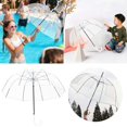 thumbnail image 2 of Zmoon Apollo Blanc Parapluie à Long Manche 8 Nervures Parapluie Transparent, 2 of 7