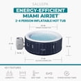 thumbnail image 3 of Bestway SaluSpa Miami 2-4 Person Inflatable Hot Tub, Round Energy-Efficient Spa, 71"x26", 3 of 12