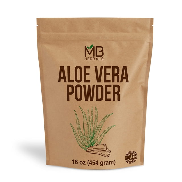Hidratante natural para la piel en polvo MB Herbals, 454 g, de aloe vera