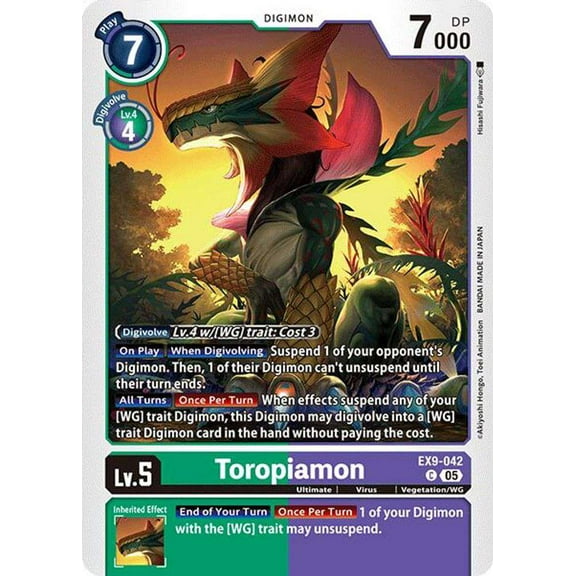 Digimon Versus Monsters Common Toropiamon EX9-042
