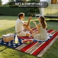 thumbnail image 4 of American Flag Outdoor Rug for Patio/Deck/Porch, Non-Slip Large Area Rug 6 x 9 Ft, Blue Red USA Flag Eagle Wreath Indoor Outdoor Rugs Washable Area Rugs, Reversible Camping Rug Carpet Runner, 4 of 8