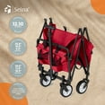 thumbnail image 2 of Seina Chariot Utilitaire Pliable Compact en Acier pour Extérieur, Rouge, 2 of 12