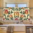 thumbnail image 5 of Ryvnso Christmas Gifts Leaves Curtains Sets Short Curtain Rod Pocket Half Window Cafe Farmhouse Tier 2 Panels 57"W x 24"L, 5 of 7