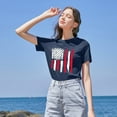 thumbnail image 4 of KimSoong Women Patriotic Shirts American Flag Shirt 4th of July Tshirt Graphic Tees Casual Short Sleeve Tee Top, 4 of 5