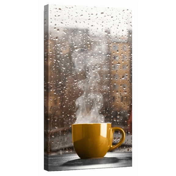 Elephant Stock Morning Cup Of Coffee Wall Art - Food And Drink Canvas Canvas - 12" x 24"