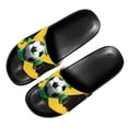 thumbnail image 2 of HELLHERO Jamaica Flag Soccer Slippers, Non-Slip Comfortable Shower Shoes for Bath with Shock-Absorbing Sole Thick Shock-Absorbing Sole, 2 of 5