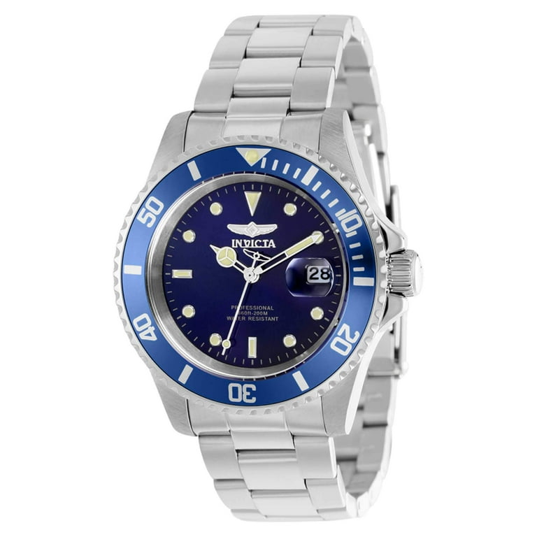 Invicta Pro Diver Men 40mm Stainless Steel Blue dial Quartz Watch Walmart