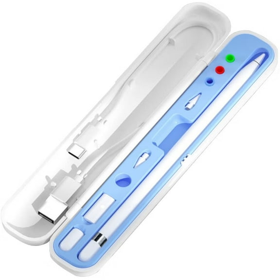 Pencil Case for Apple Pencil 2nd Generation and 1st Gen,Pencil Holder Storage Box Design for iPad Pencil Tips Accessories(Blue)