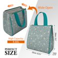 thumbnail image 3 of Pioneer Flower Floral Print Pattern Insulated Lunch Bag for Women & Adults,Large Portable Soft Cooler Lunch Bag,Thermal Food Storage Tote with Pearl Cotton,8.66L,8.75x5.75x9.5 Inch, 3 of 6