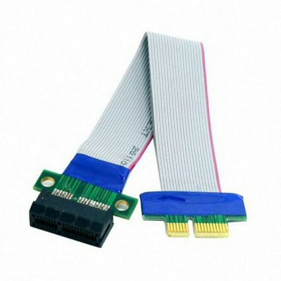 Chenyang CY PCI-E Express 1X Slot Riser Card Extender Extension Ribbon Flex Relocate Cable 20cm Cable