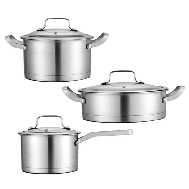 Juego de Ollas Y Sartenes de 3 Piezas Juego de Utensilios de Cocina de Cocina Portátil